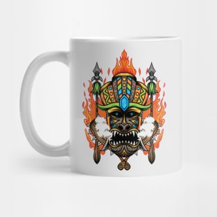 Tiki Mask Illustration 04 Mug